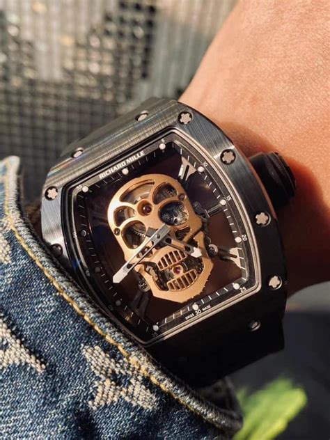 richard mille rm 52 01 tourbillon skull nano ceramic|rm 052 human skull.